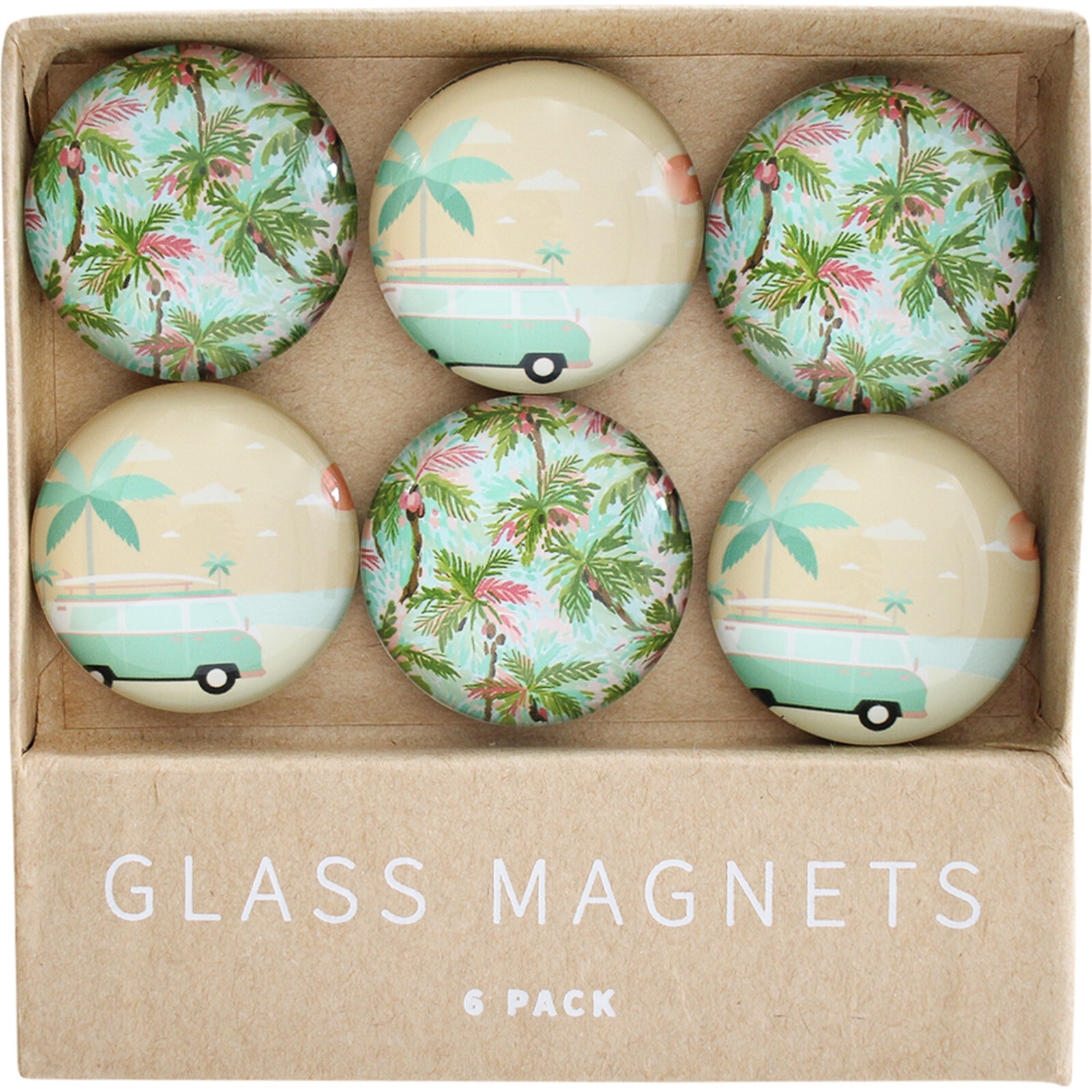 Glass Magnets California DaysS/6