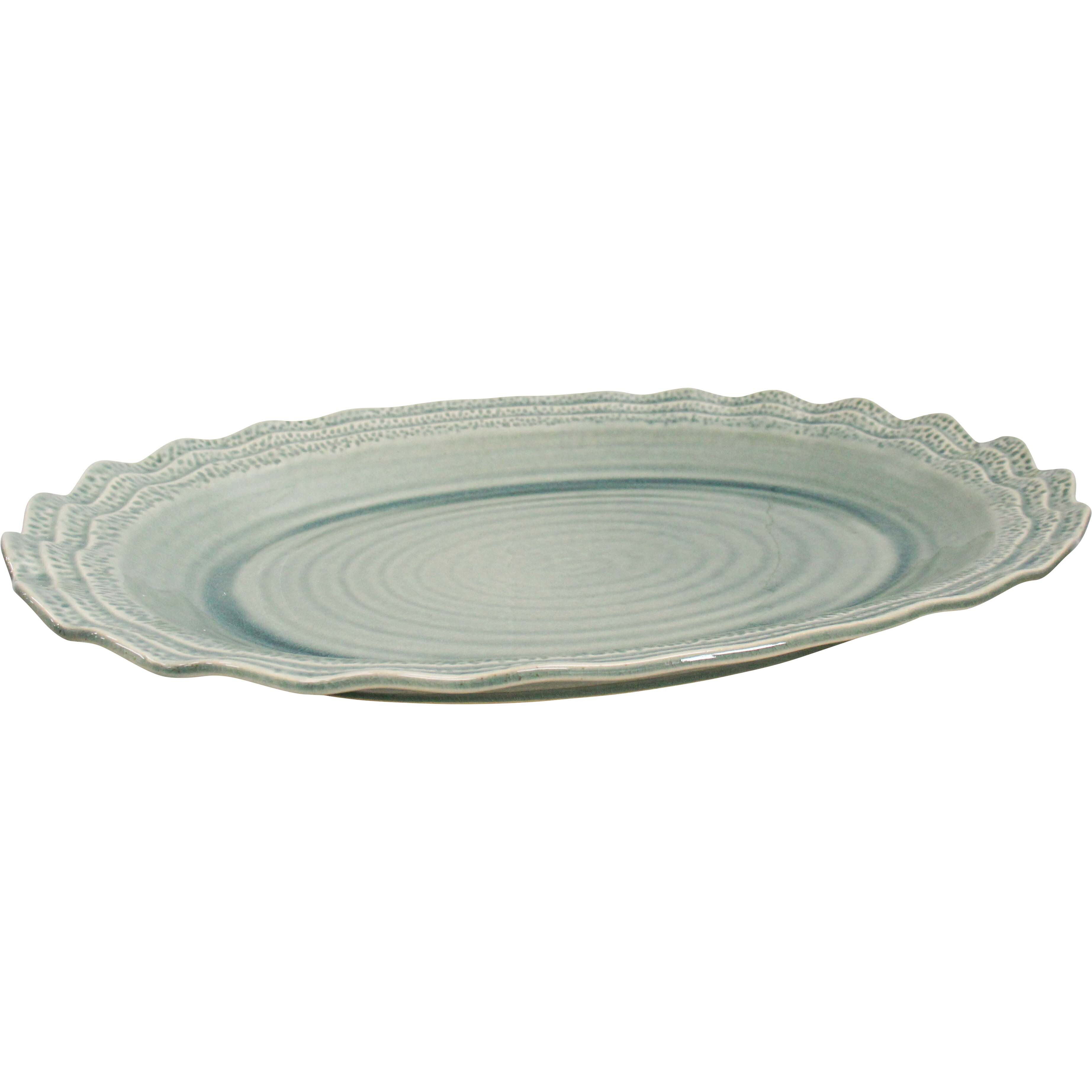 Platter Minorca Oval Silver Grass XL