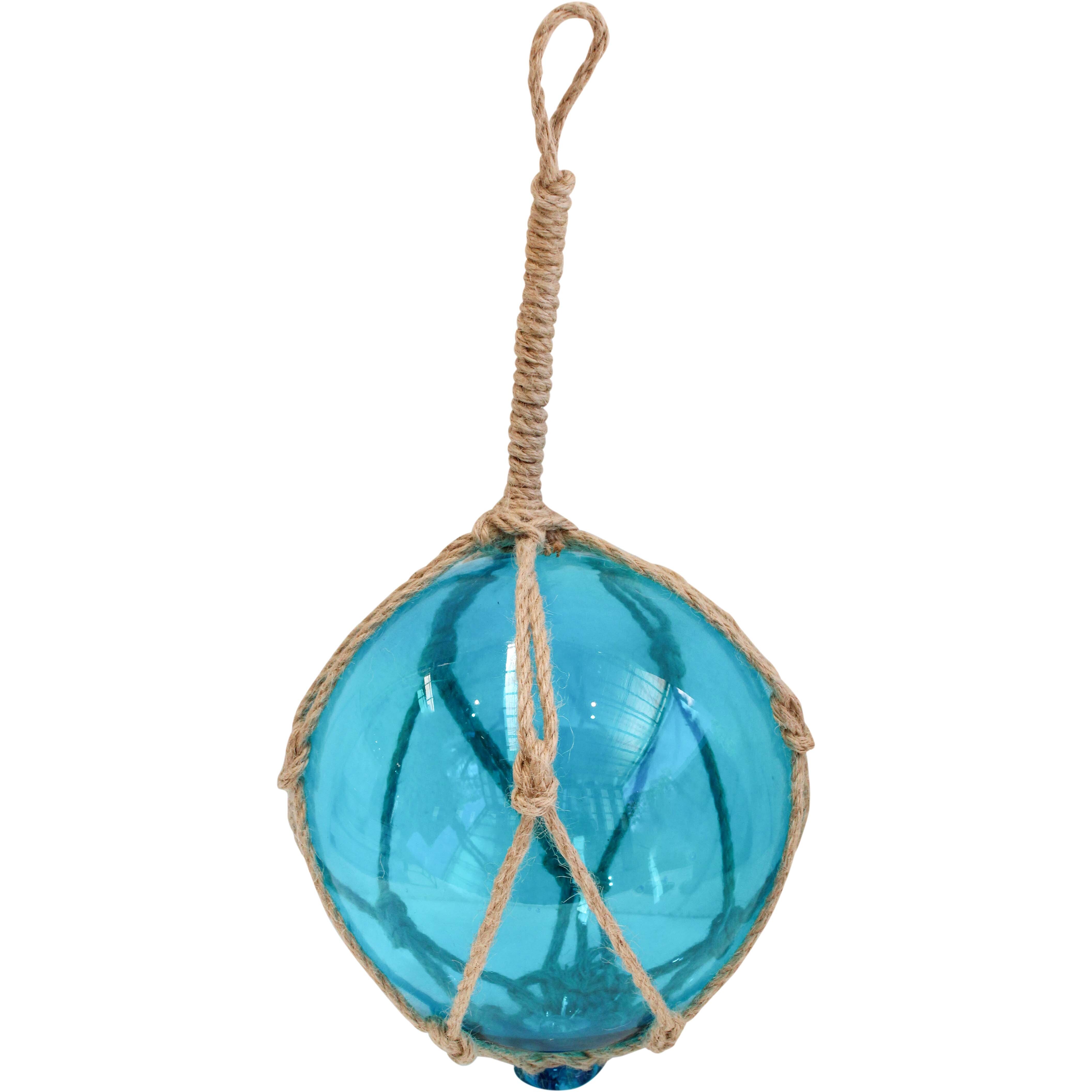 Glass Rope Ball Lrg Azure