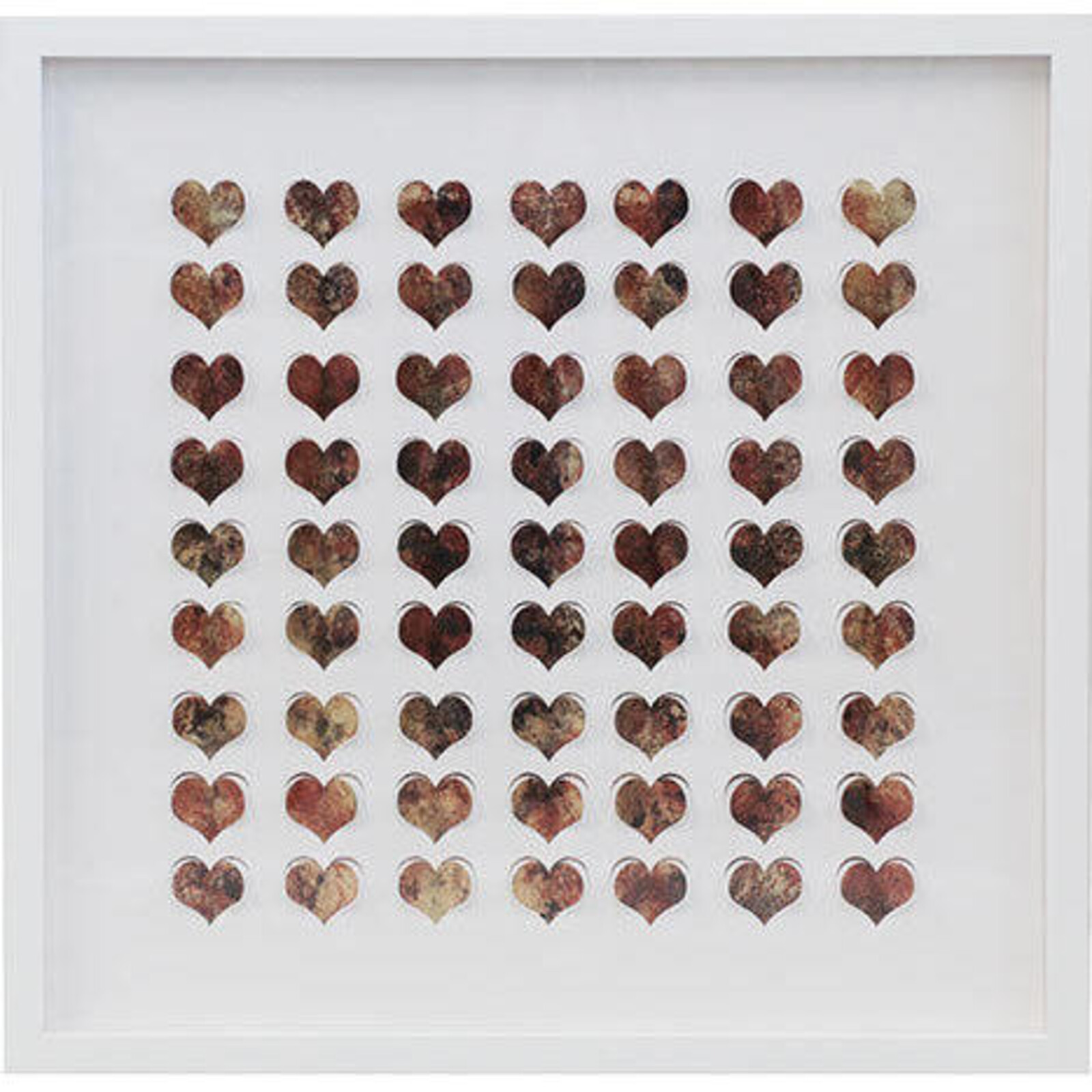 Framed Print Multi Hearts