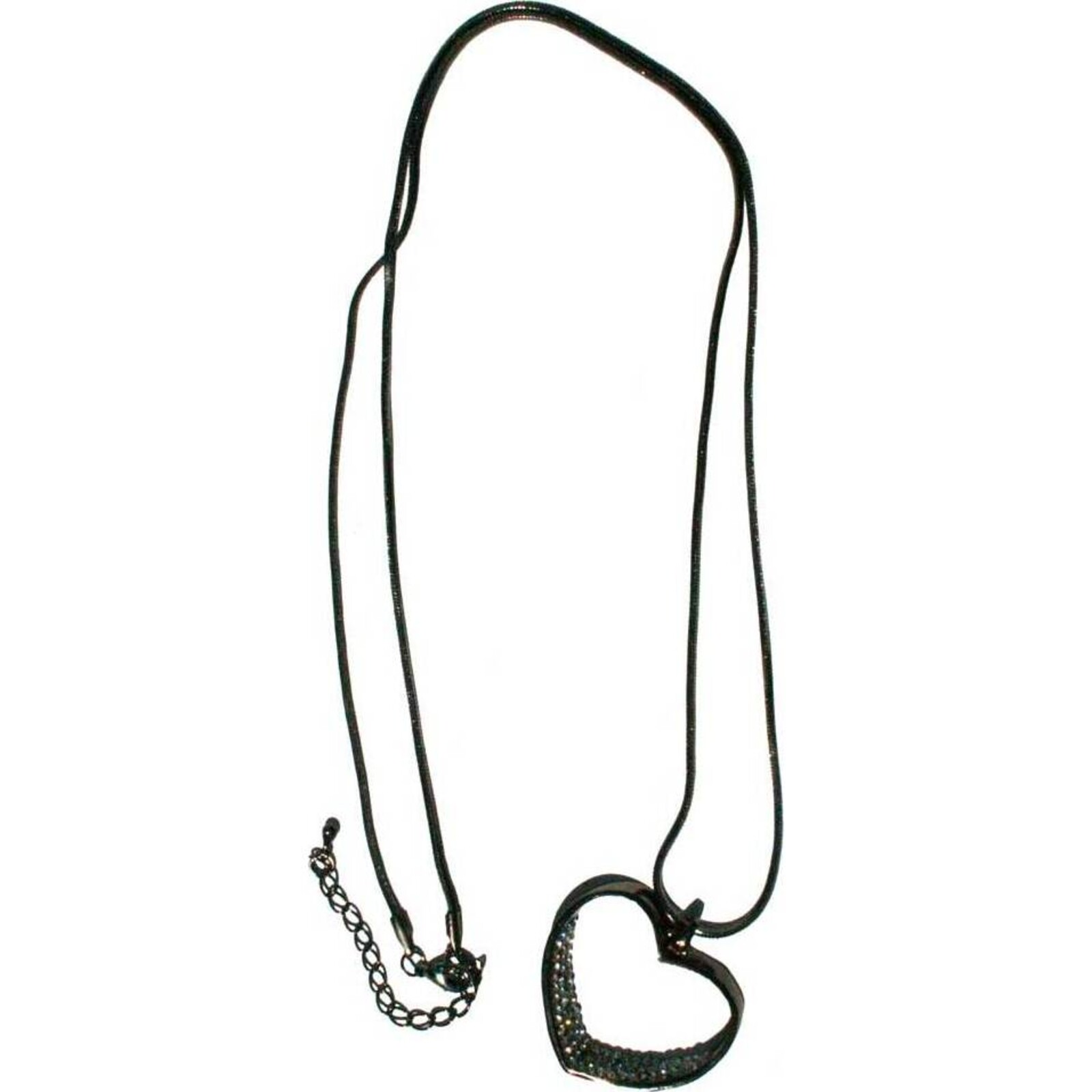 Necklace Diamonte Double Heart