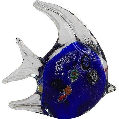 Glass Fish  Blue Milli Fiori