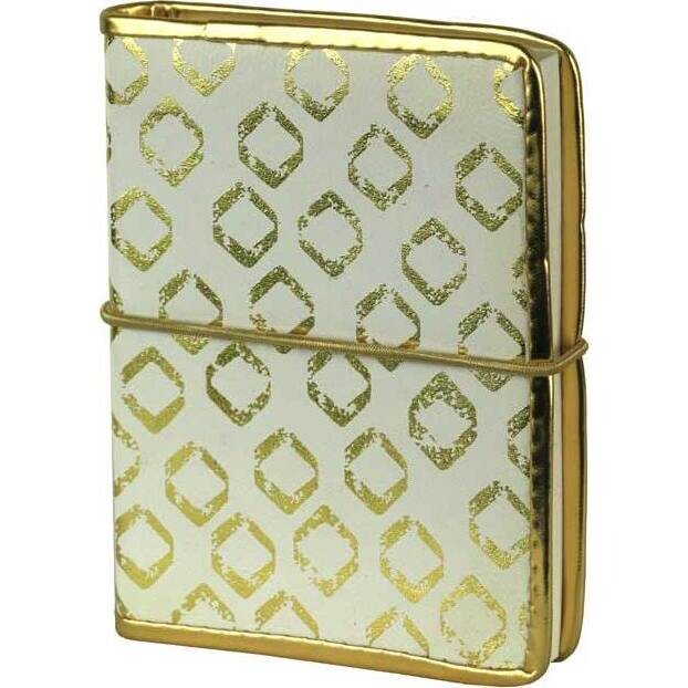  Leather Notebook Gold Diamond Small