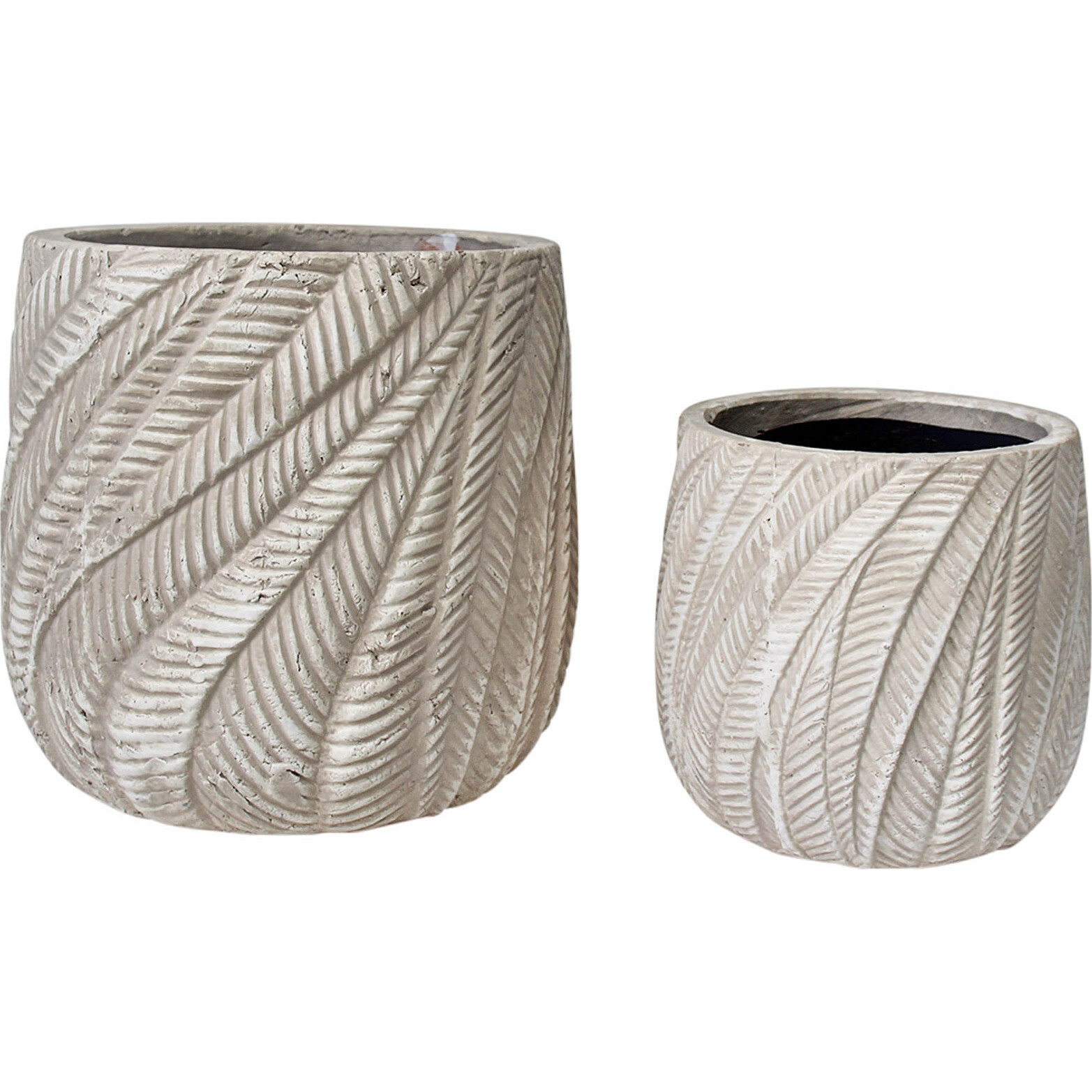 Pot S/2 Textured Fossil