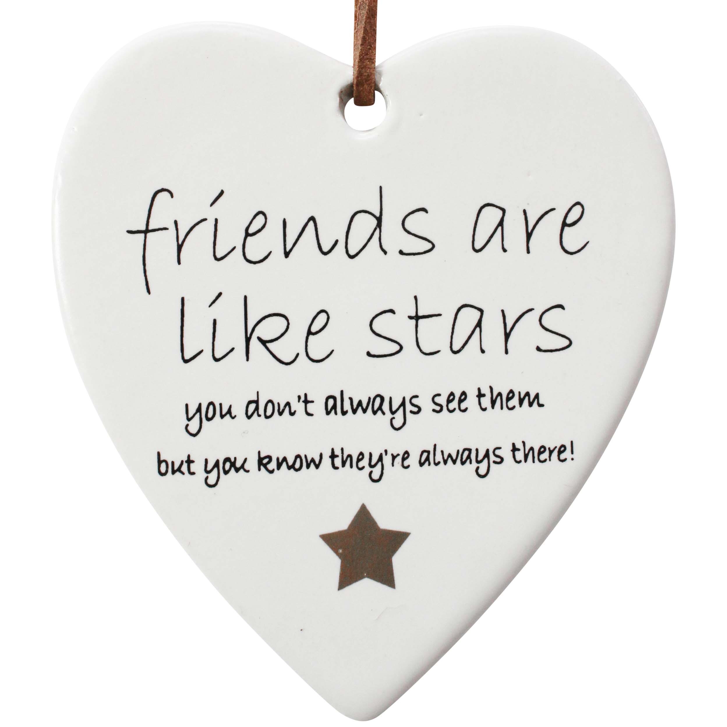 Hanging Heart Friends Stars