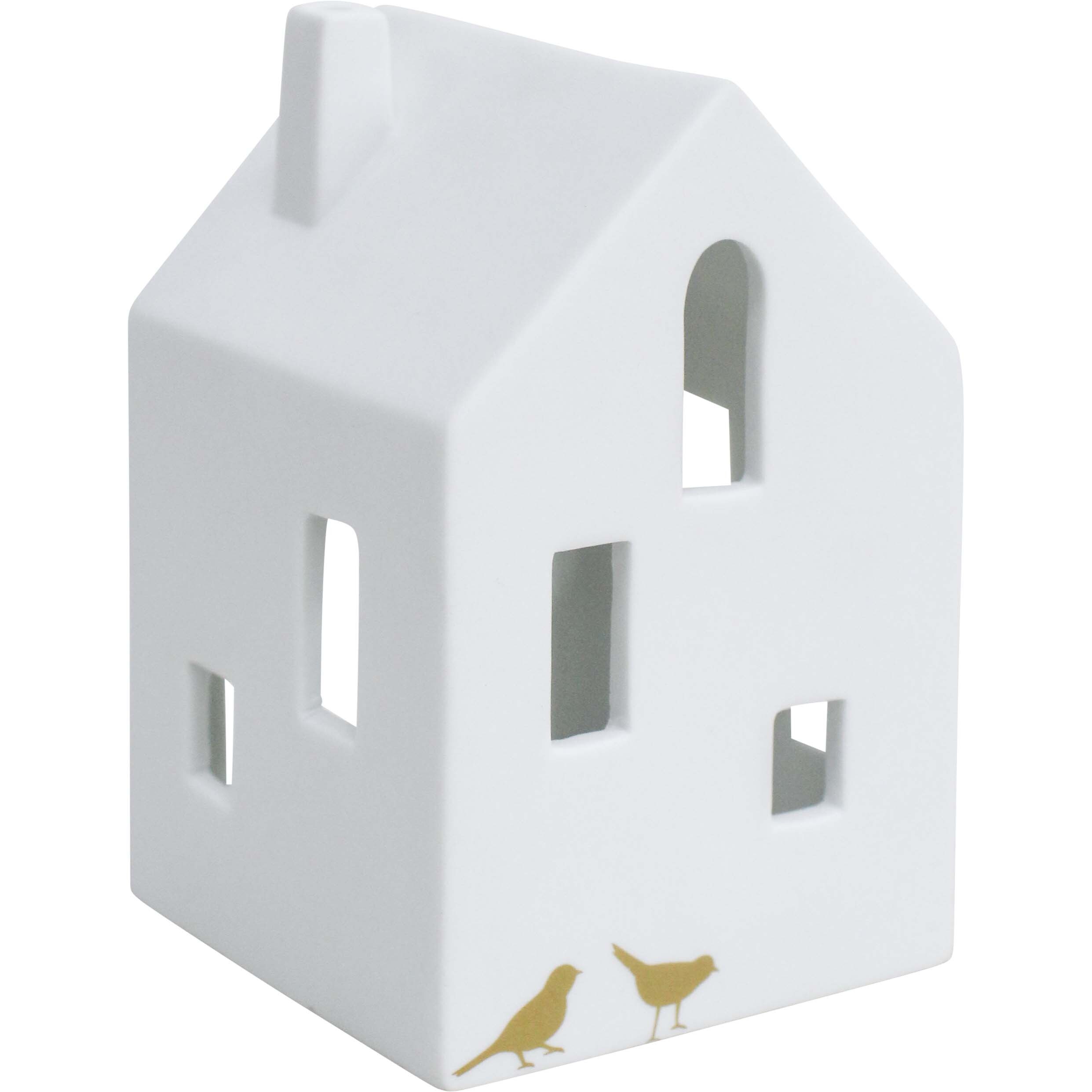 Porcelain Village House Tealight Holder 3D