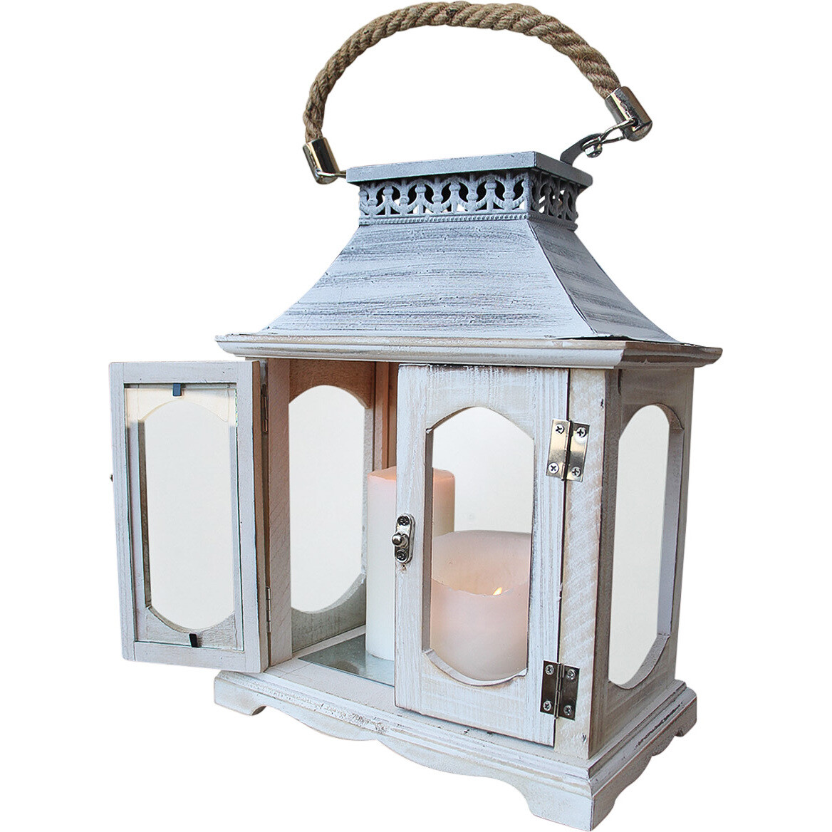 Lantern Whitewash S/2