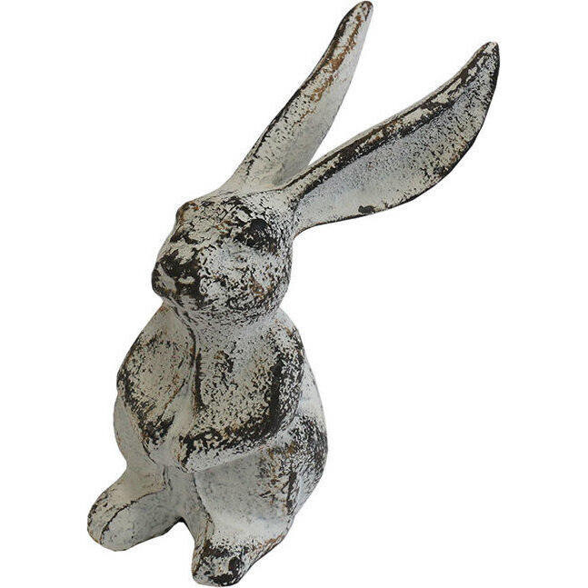 Sitting Rabbit Rustic White