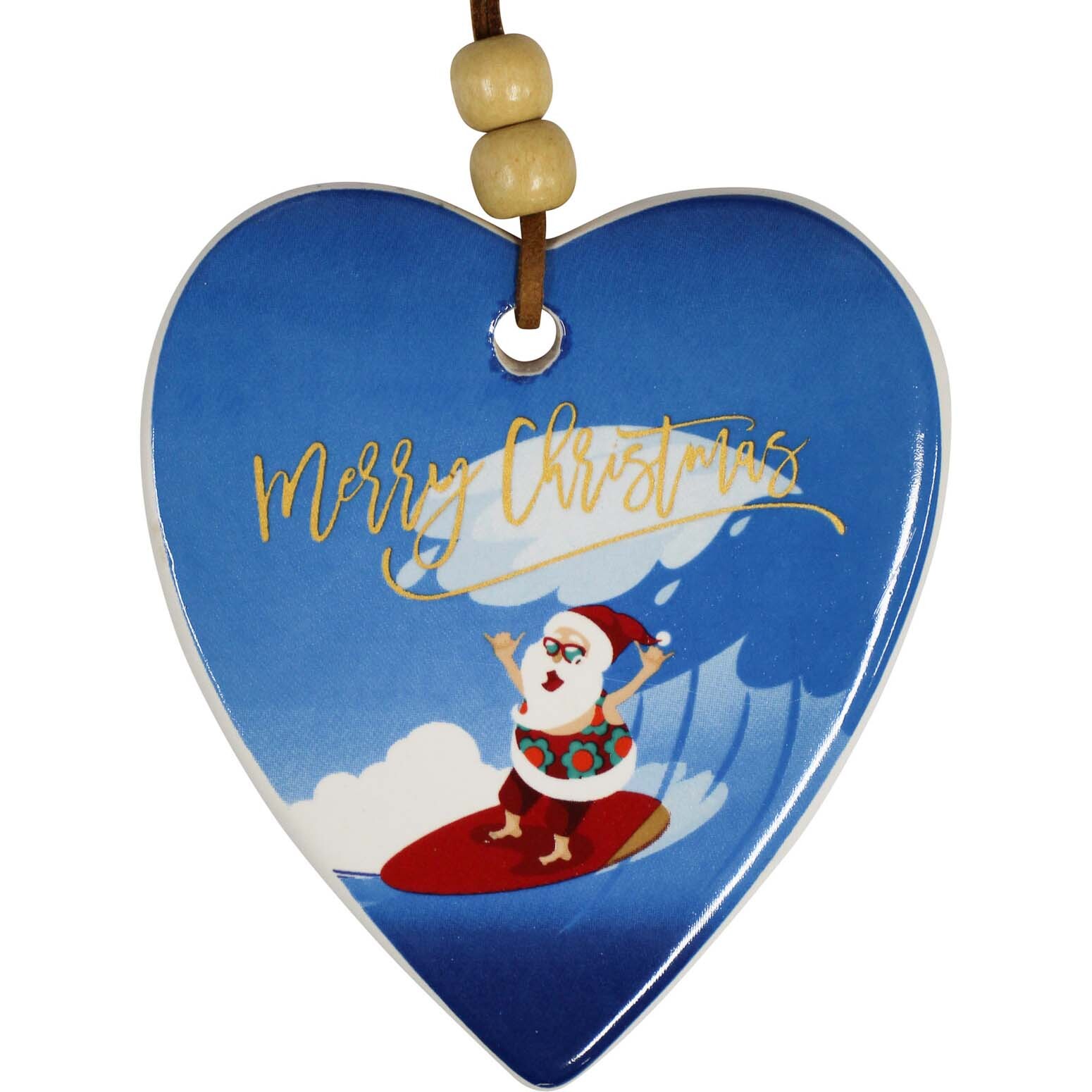 Hang Heart Surfing Wave Santa