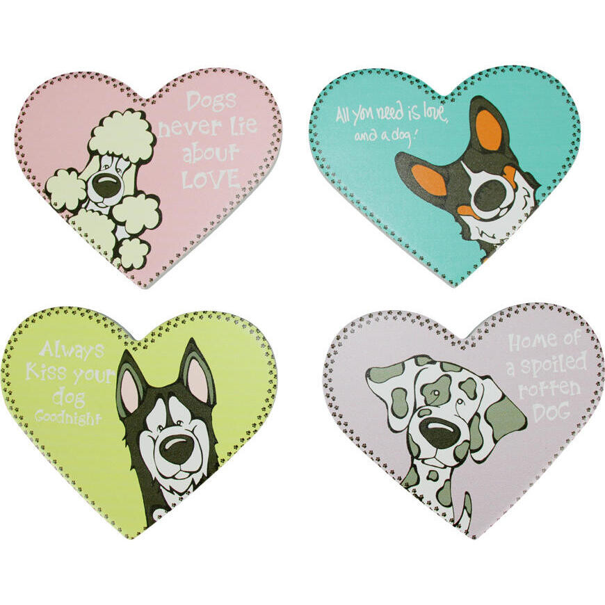 Coaster Dog Sayings S/4