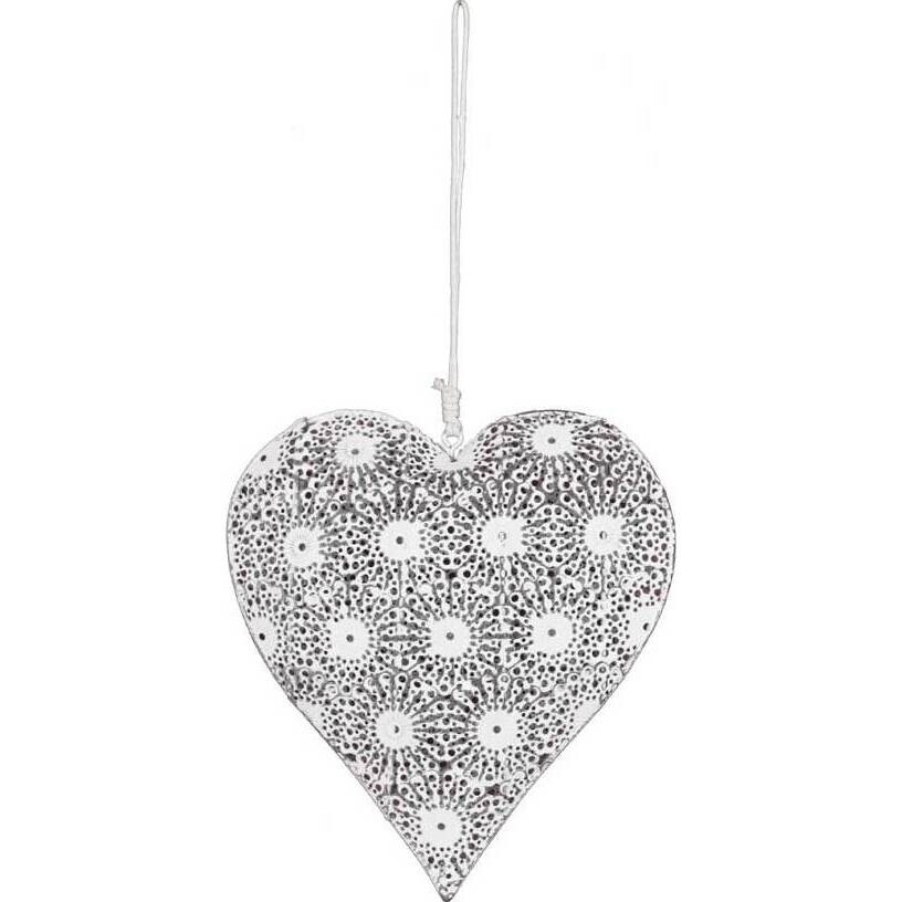 Hanging Heart Filigree Lg