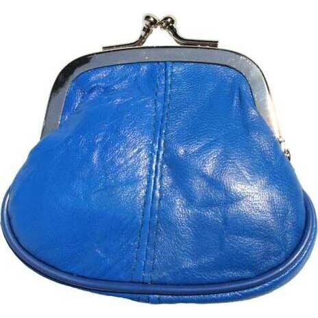 Leather Fiddle Purse - Ultra Blue