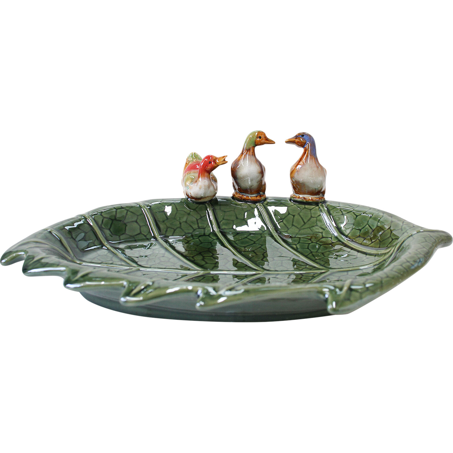 Leaf Plate Lrg w/ Ducks