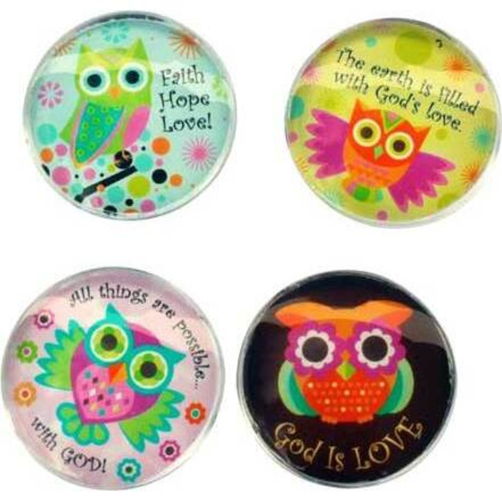 Magnets - Bright Owls Set 4