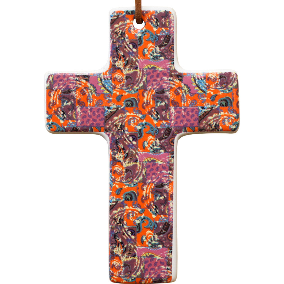 Cross Paisley Pink Sml