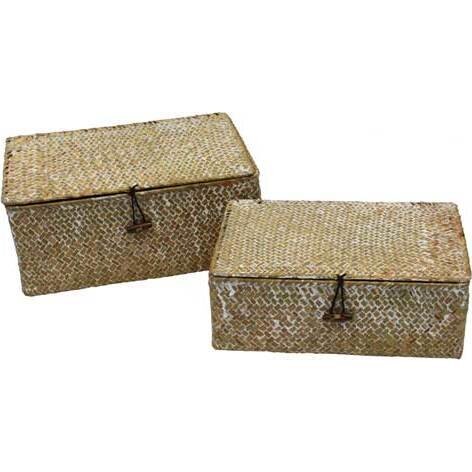 Woven Box Large Natural S/2