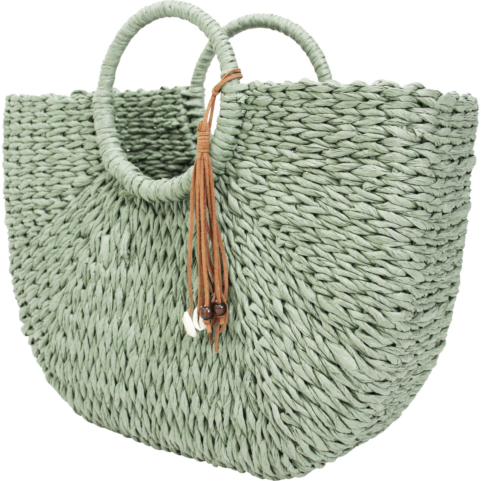 Shopper Basket Woven Tropics 