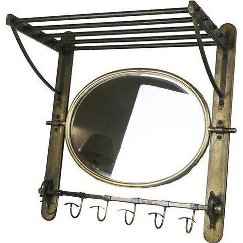 Mirror Shelf with Hooks