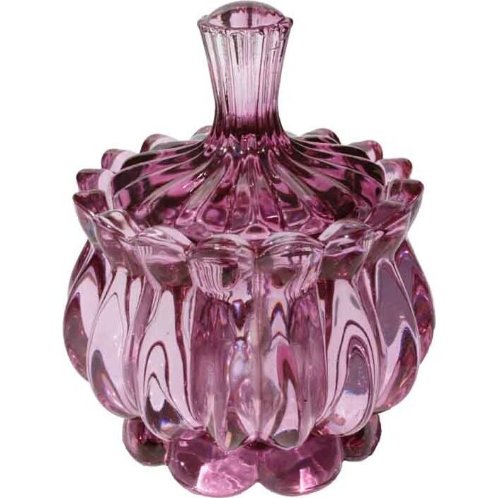 Glass Trinket Raspberry Pink