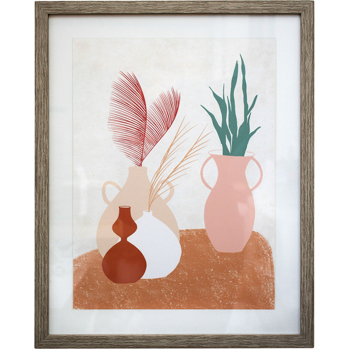 Framed Print Terracotta Vases