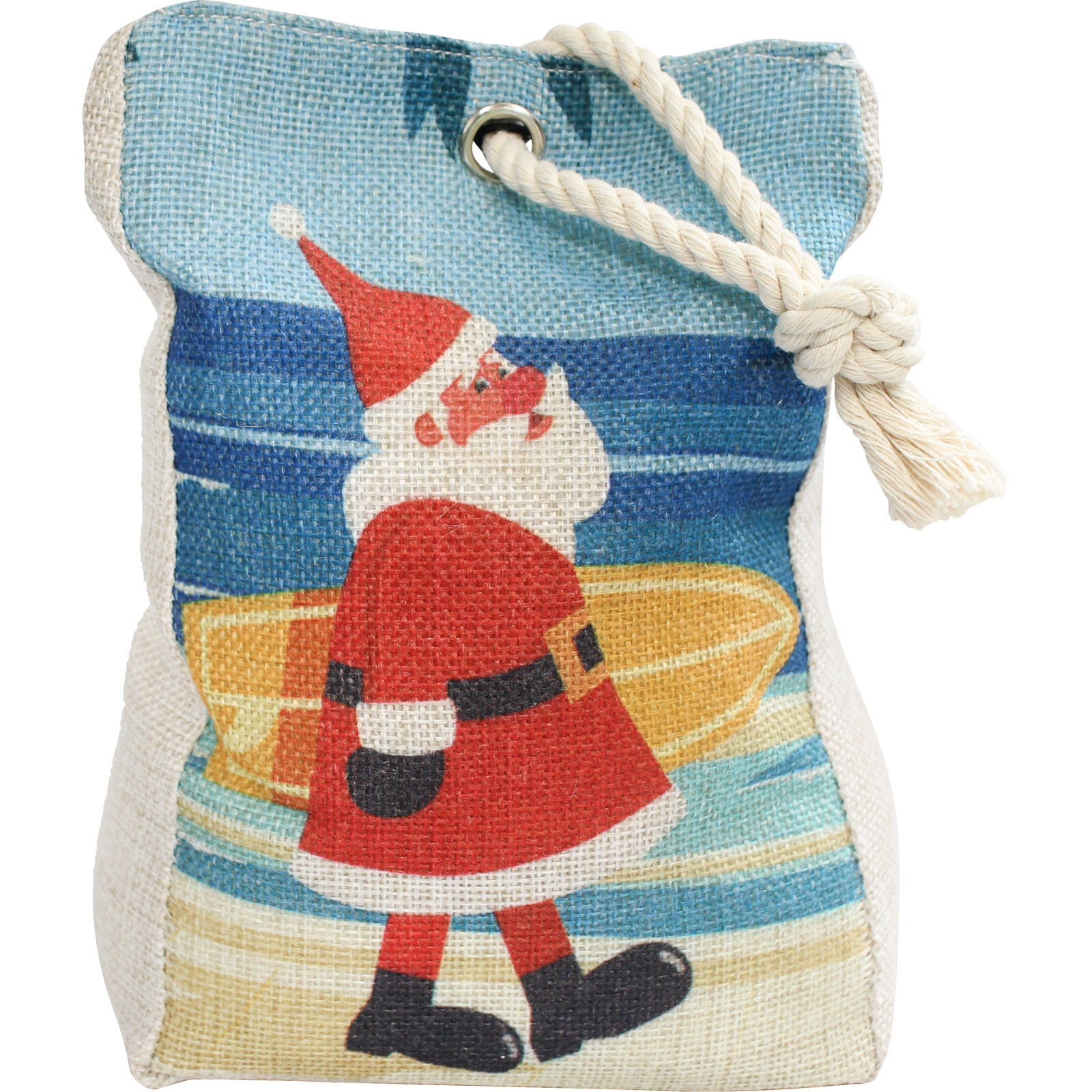 Doorstop Surfing Santa