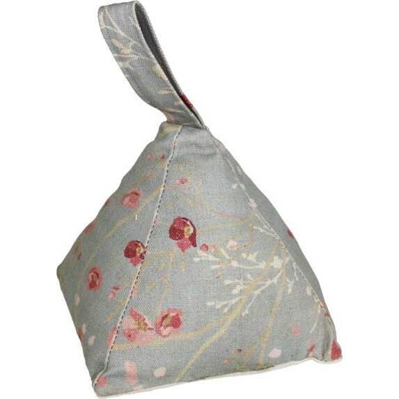 Doorstop Pink Floral Pyramid