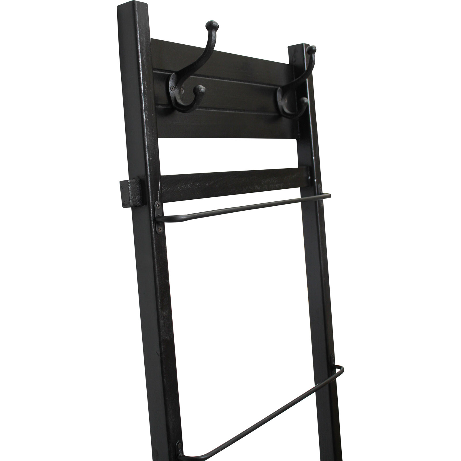 Ladder W/ Hooks Black
