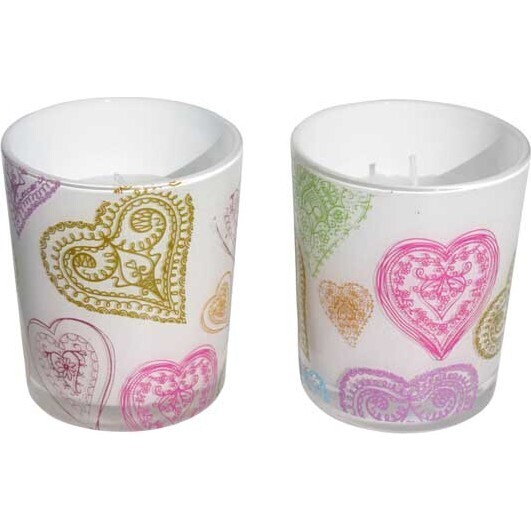 Boxed Votive - Colour Hearts - set 2