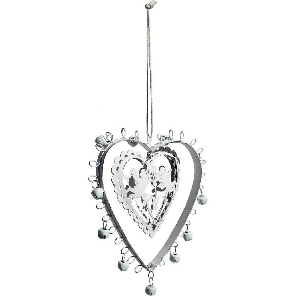 Hanging Heart Cupid Bells