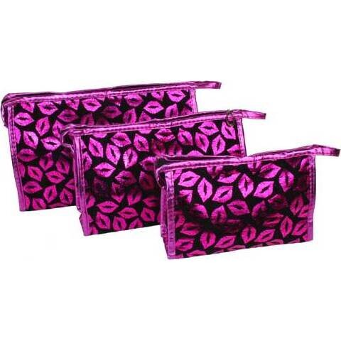 Cosmetics Bag Pink Lips S/3