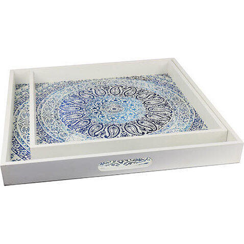 Tray Blue Mandalla S/2