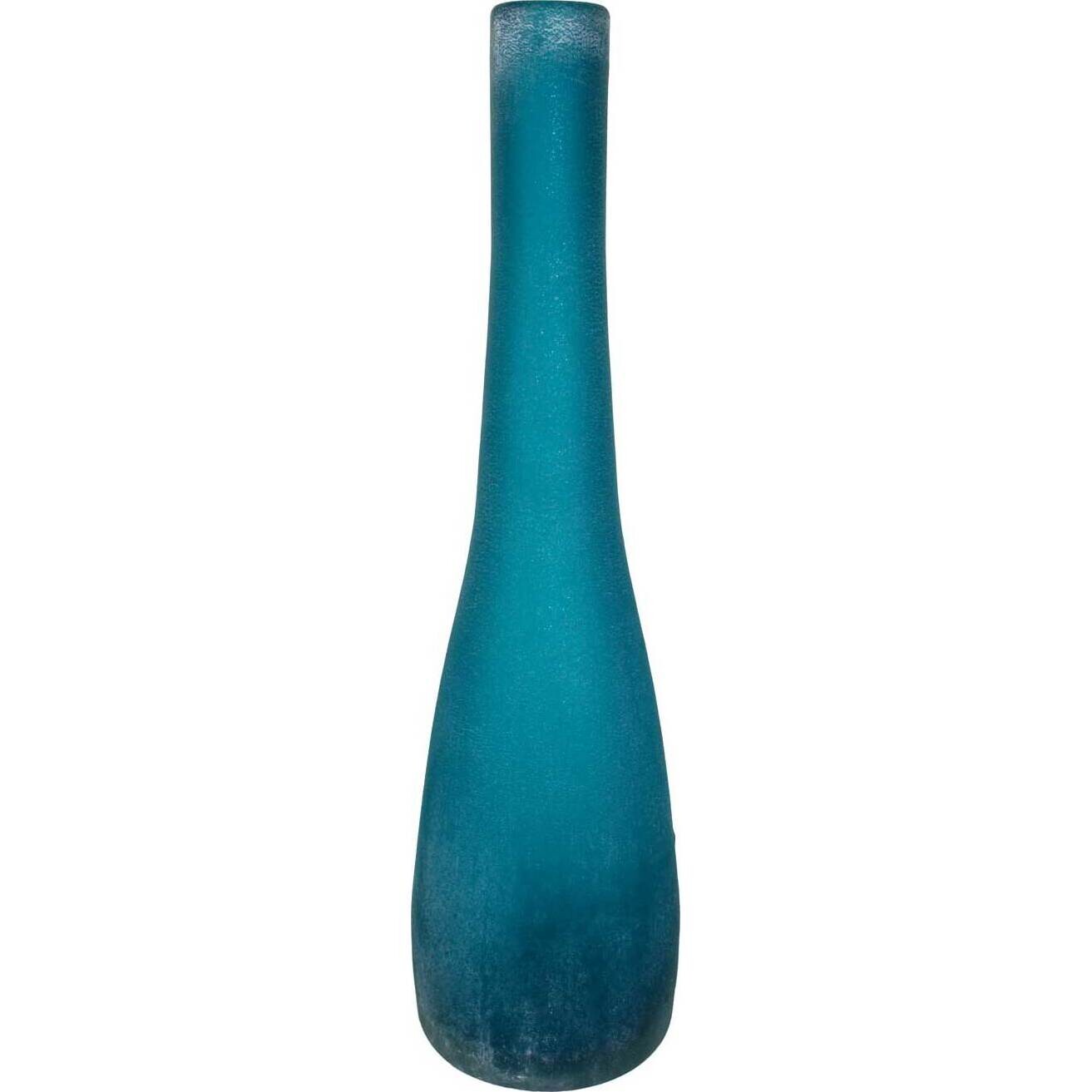 Glass Vase Teal Long