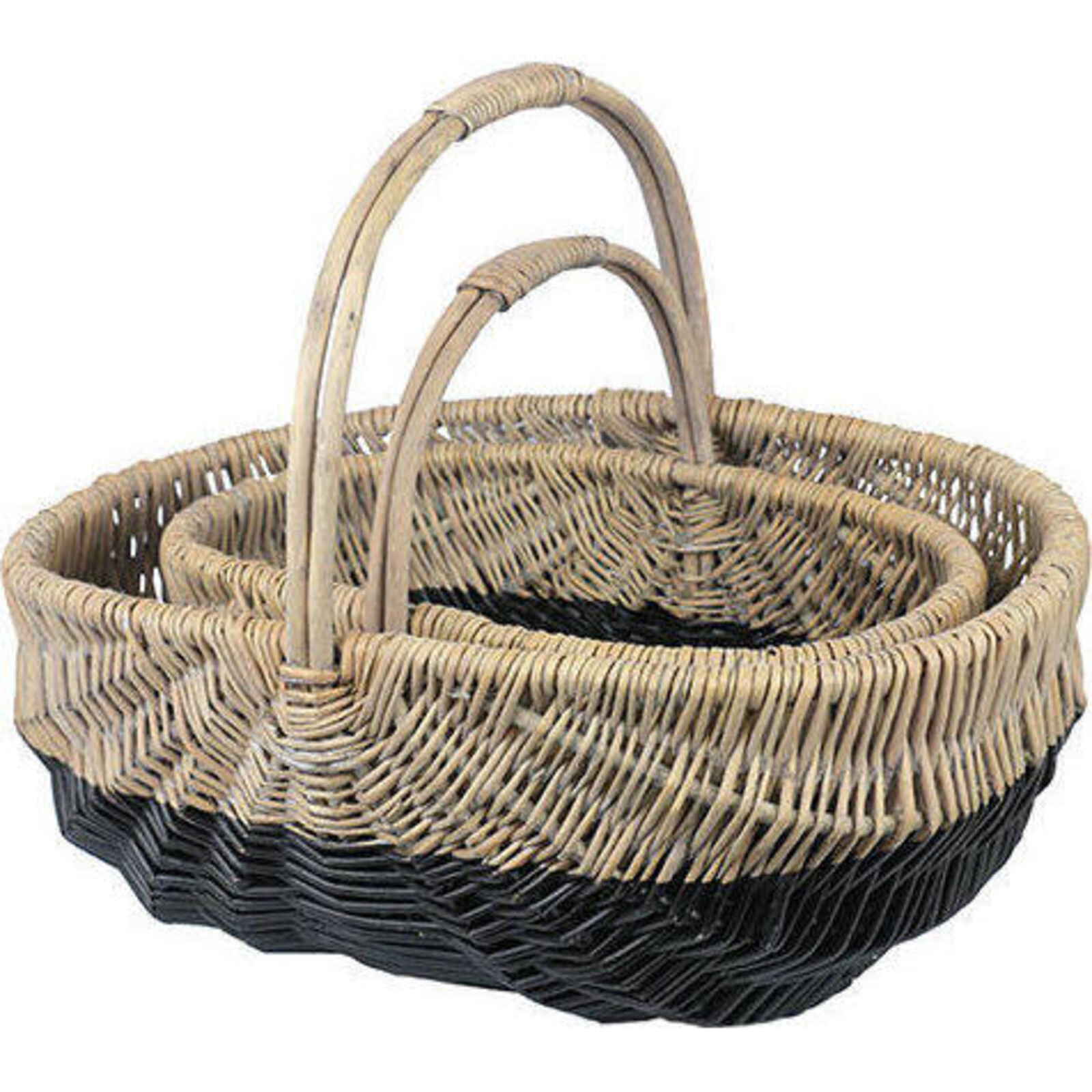 Carry Basket Black Dip S/2