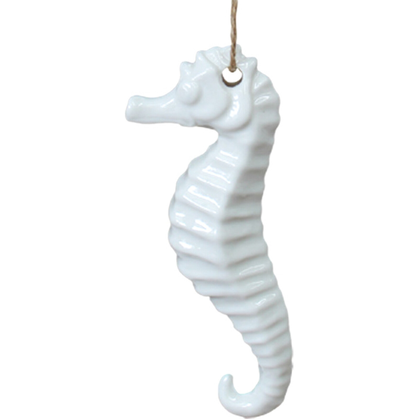 Hanging Seahorse Sml White