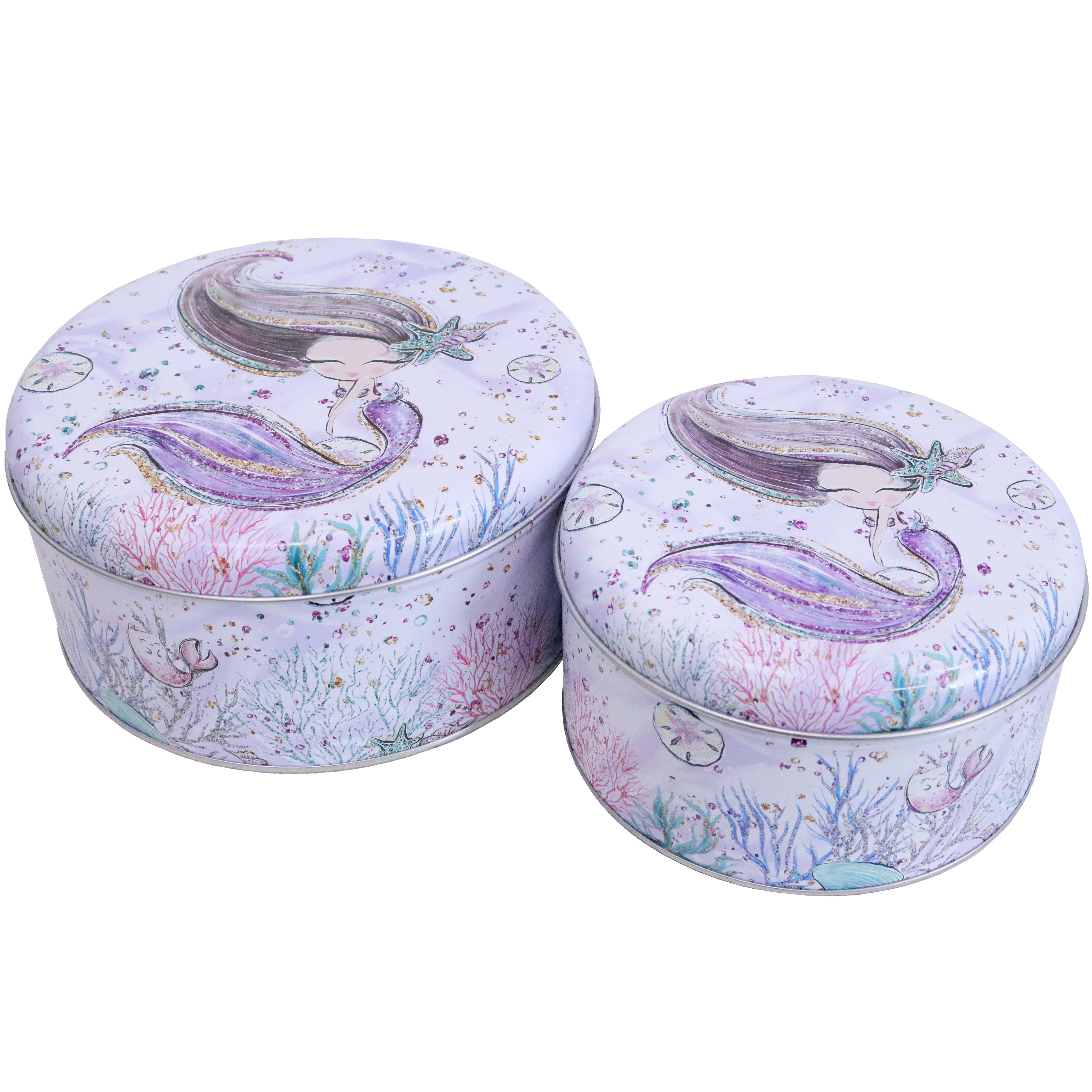 Tins S/2 Mermaid Round B