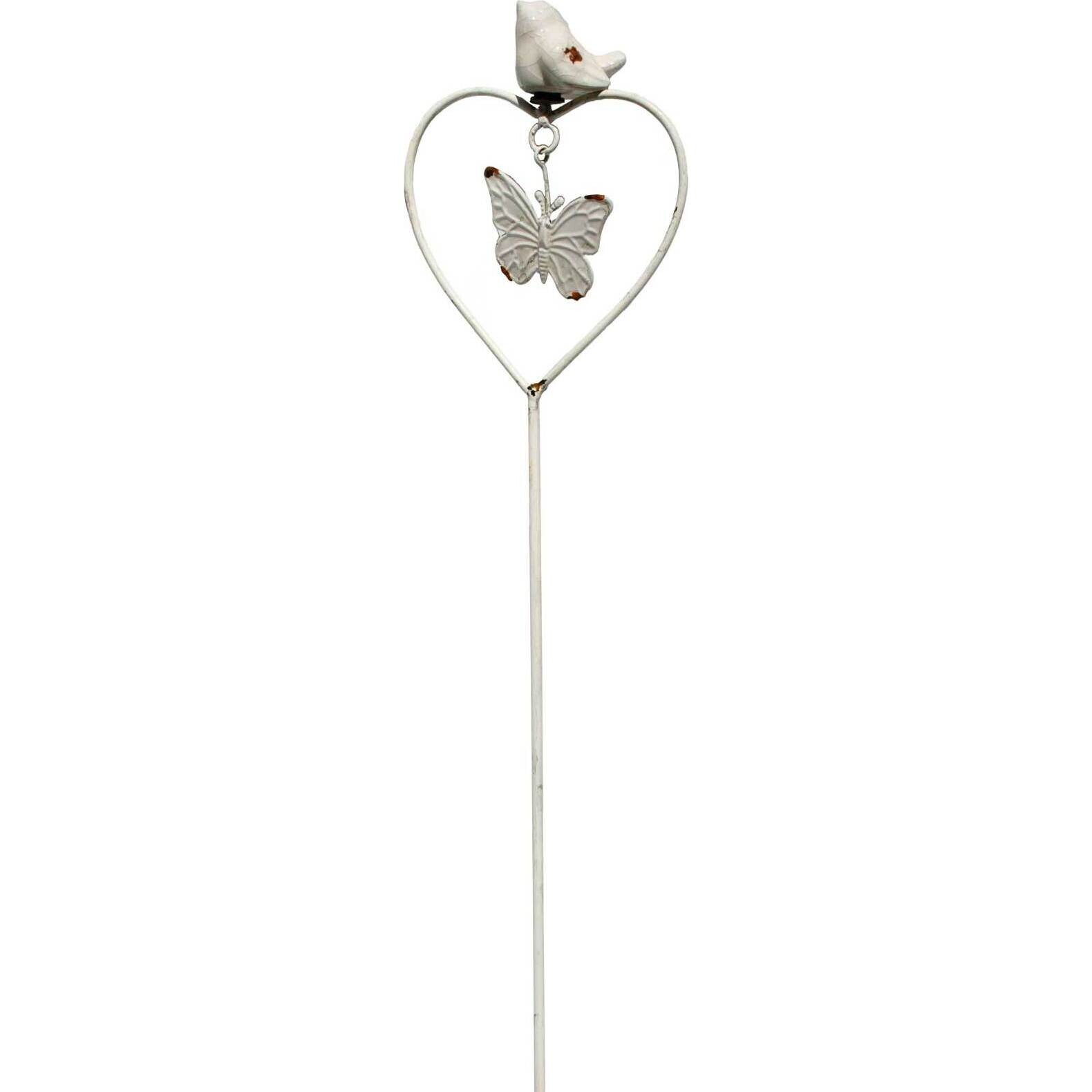 Garden Stake Butterfly Heart