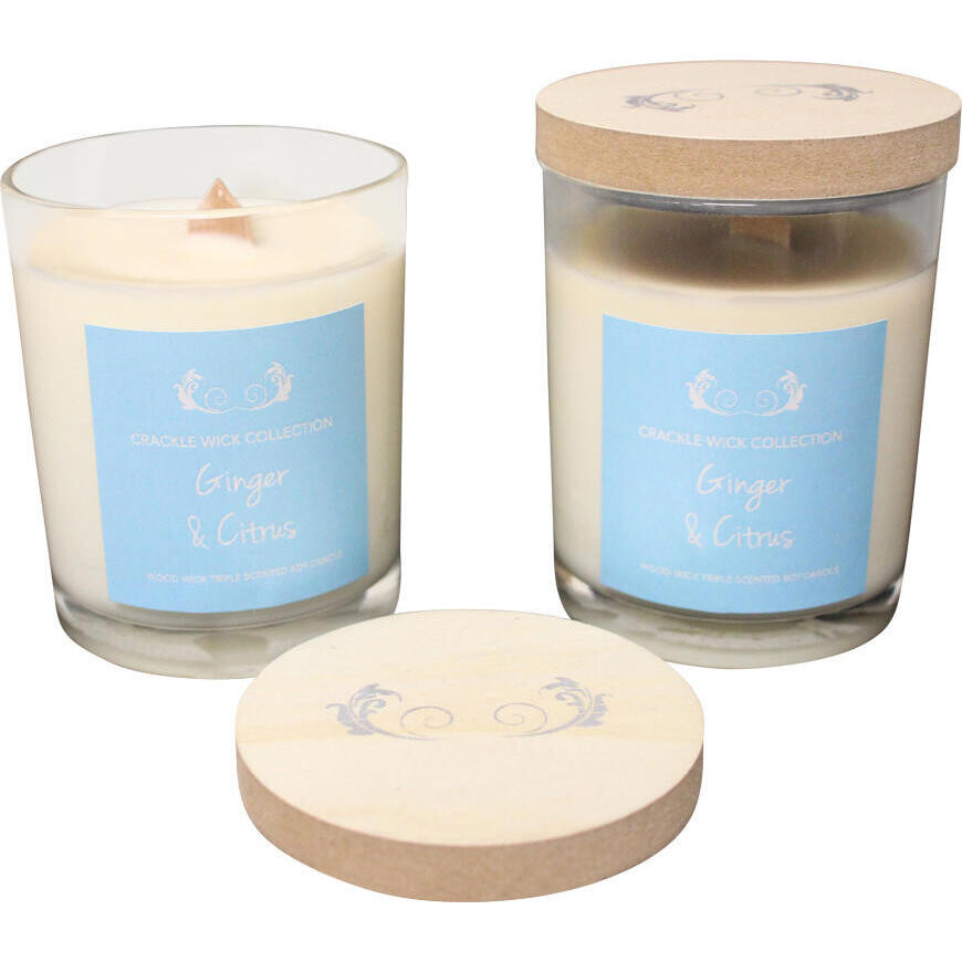 Candle Soy Crackle Wick Vanilla & Hazelnut Sml