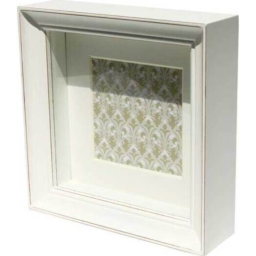 Box Frame Whitewash Square