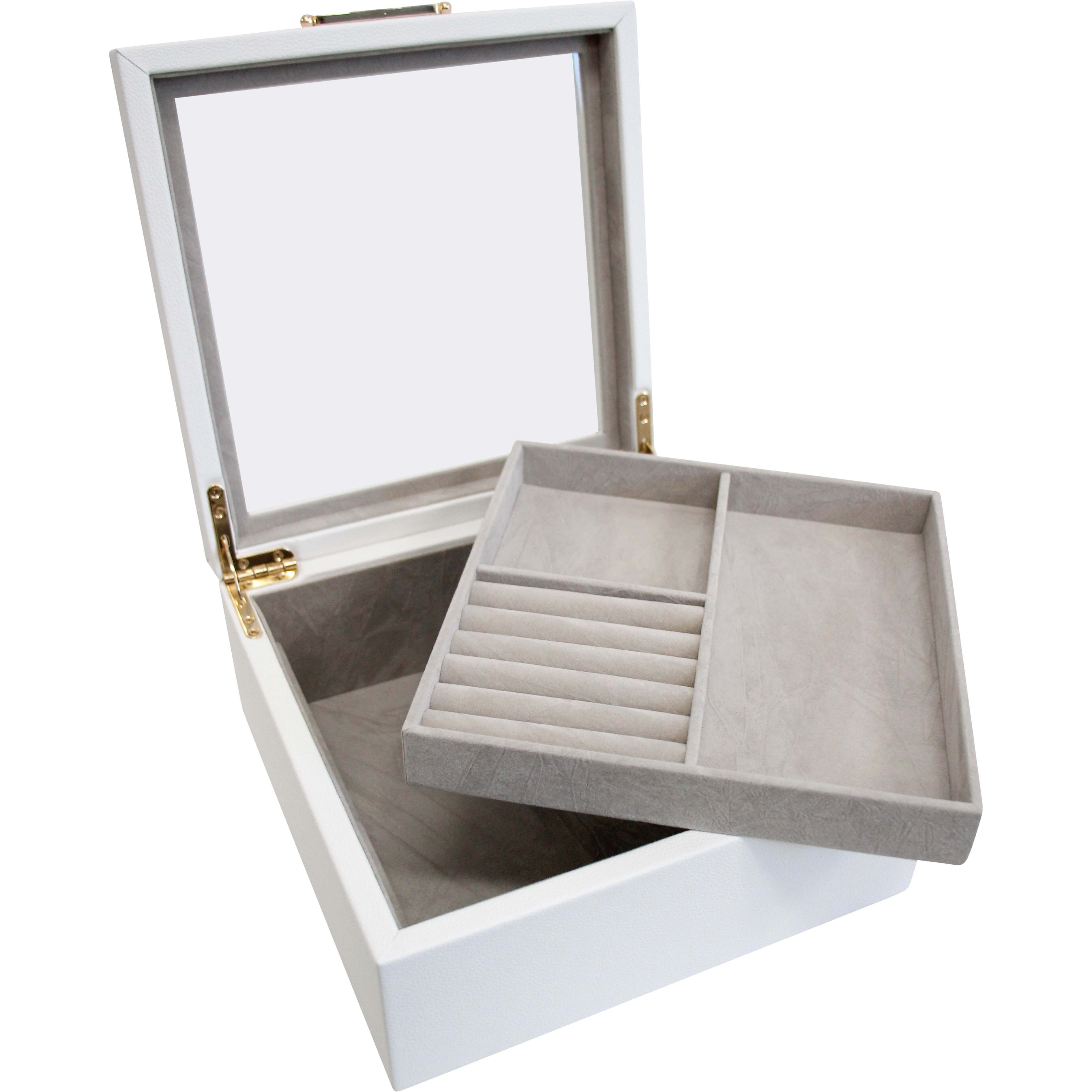 Jewellery Box Sq White