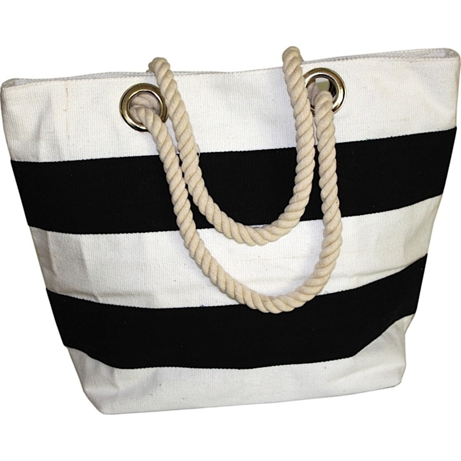 Beach Bag - Doby Stripe Small - Black
