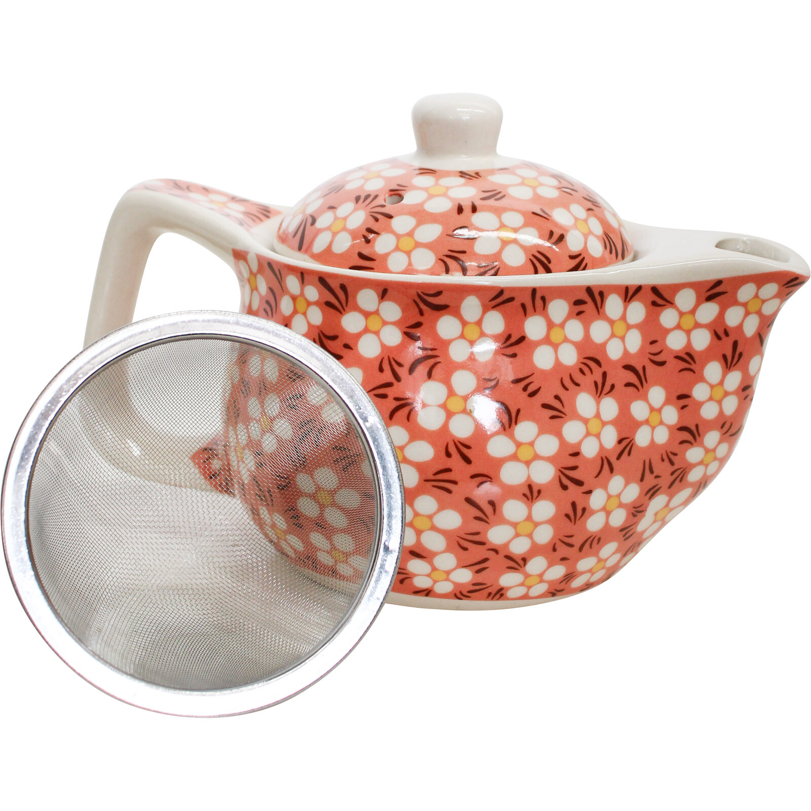 Teapot Curve Daisy Peach