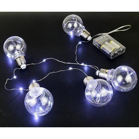 LED Bulb Rope Light White 107cm