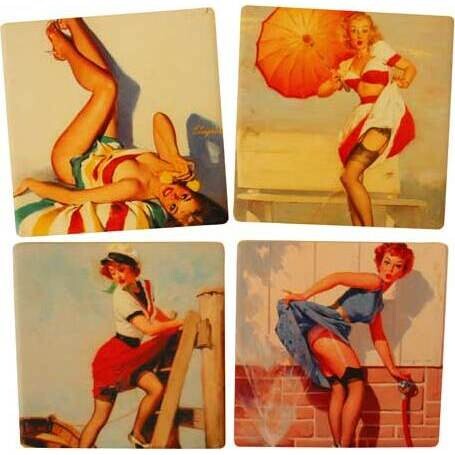 Coasters Retro Beach Girls