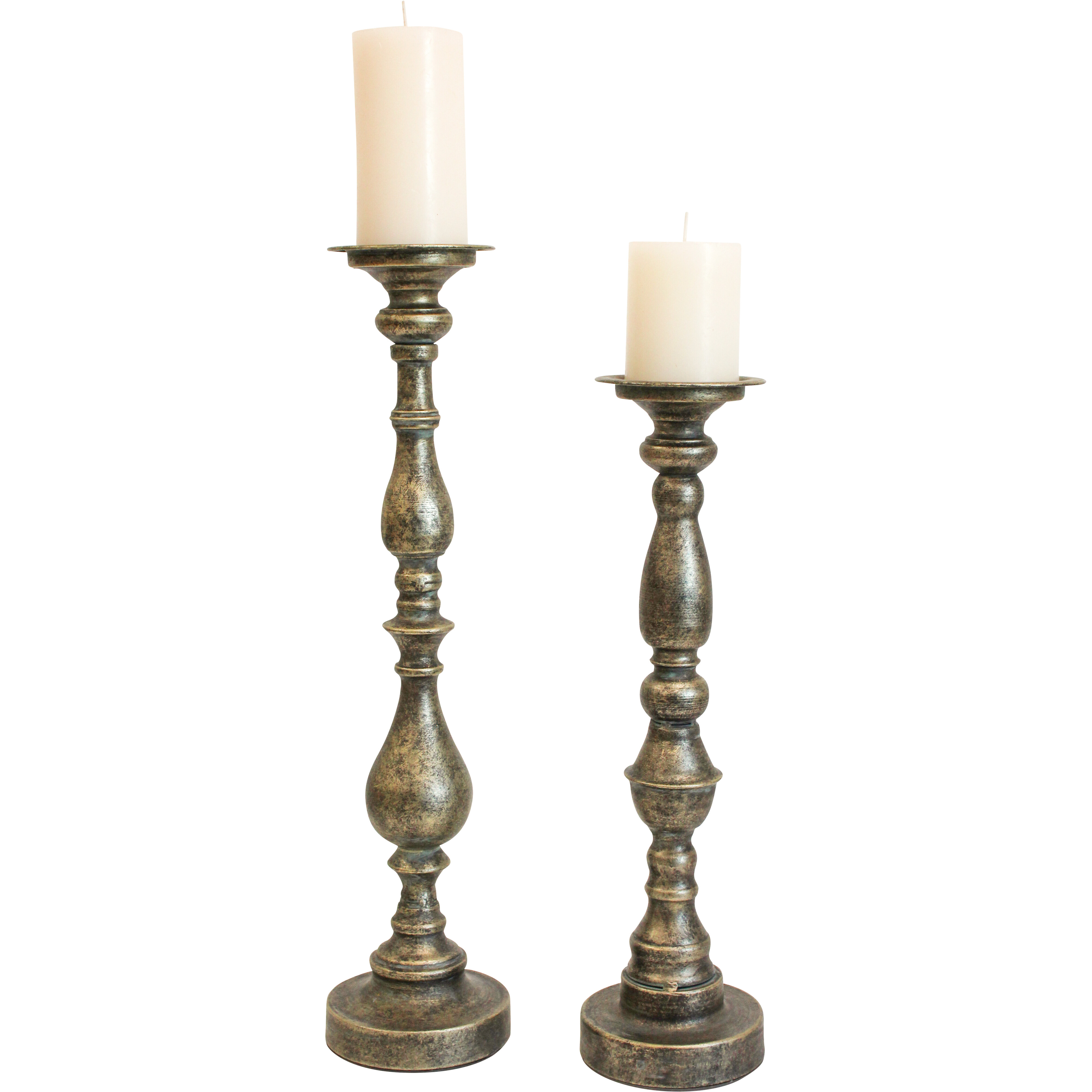 Candle Holder Antiqued 46cm