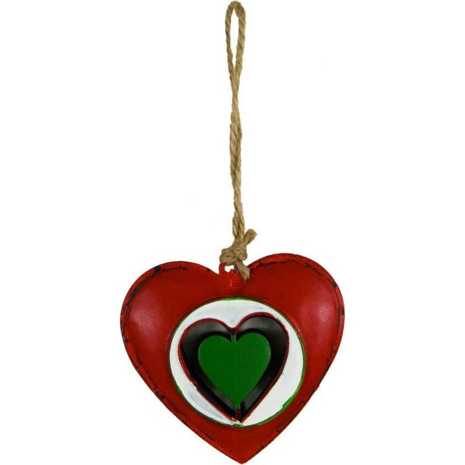 Hanging Heart Red Green