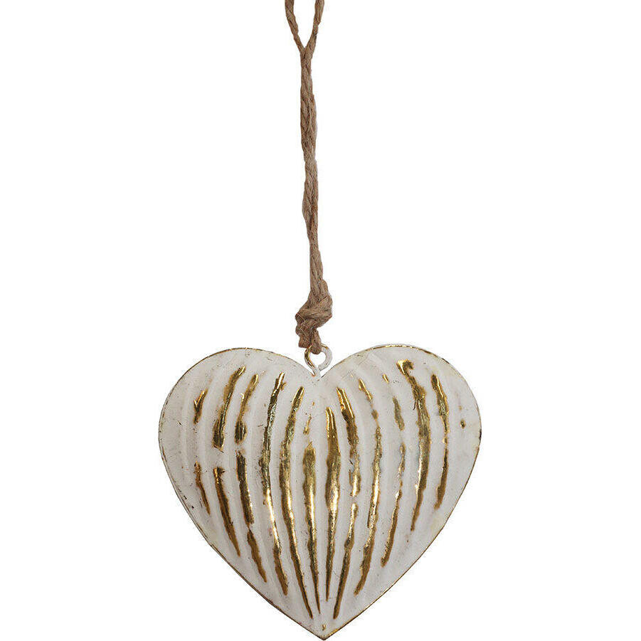 Hanging Heart Ribb Gold