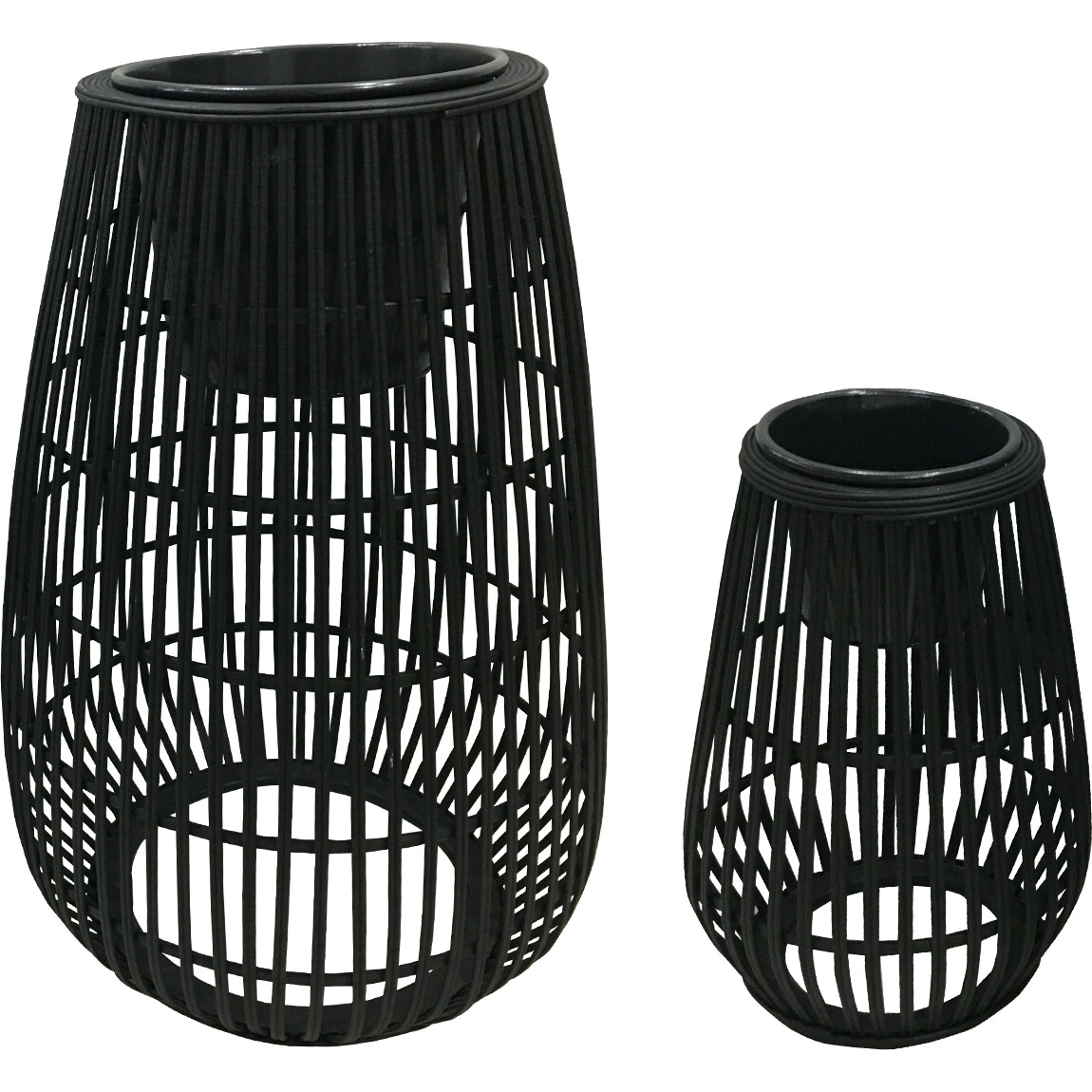 Coastal Planters Black S/2