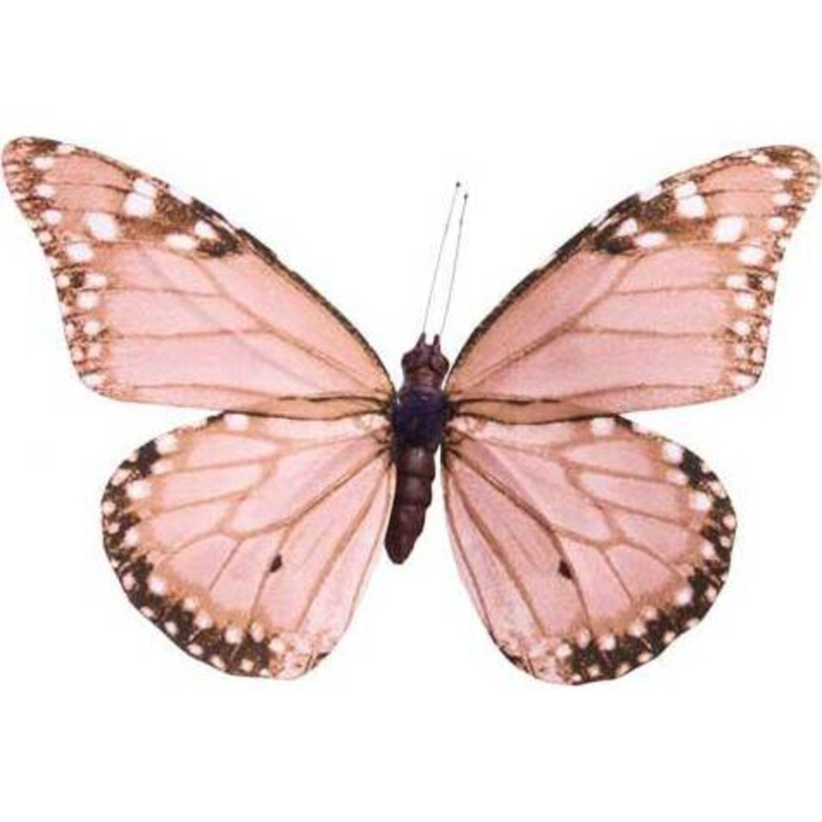  Butterfly Large - Pink White Dot