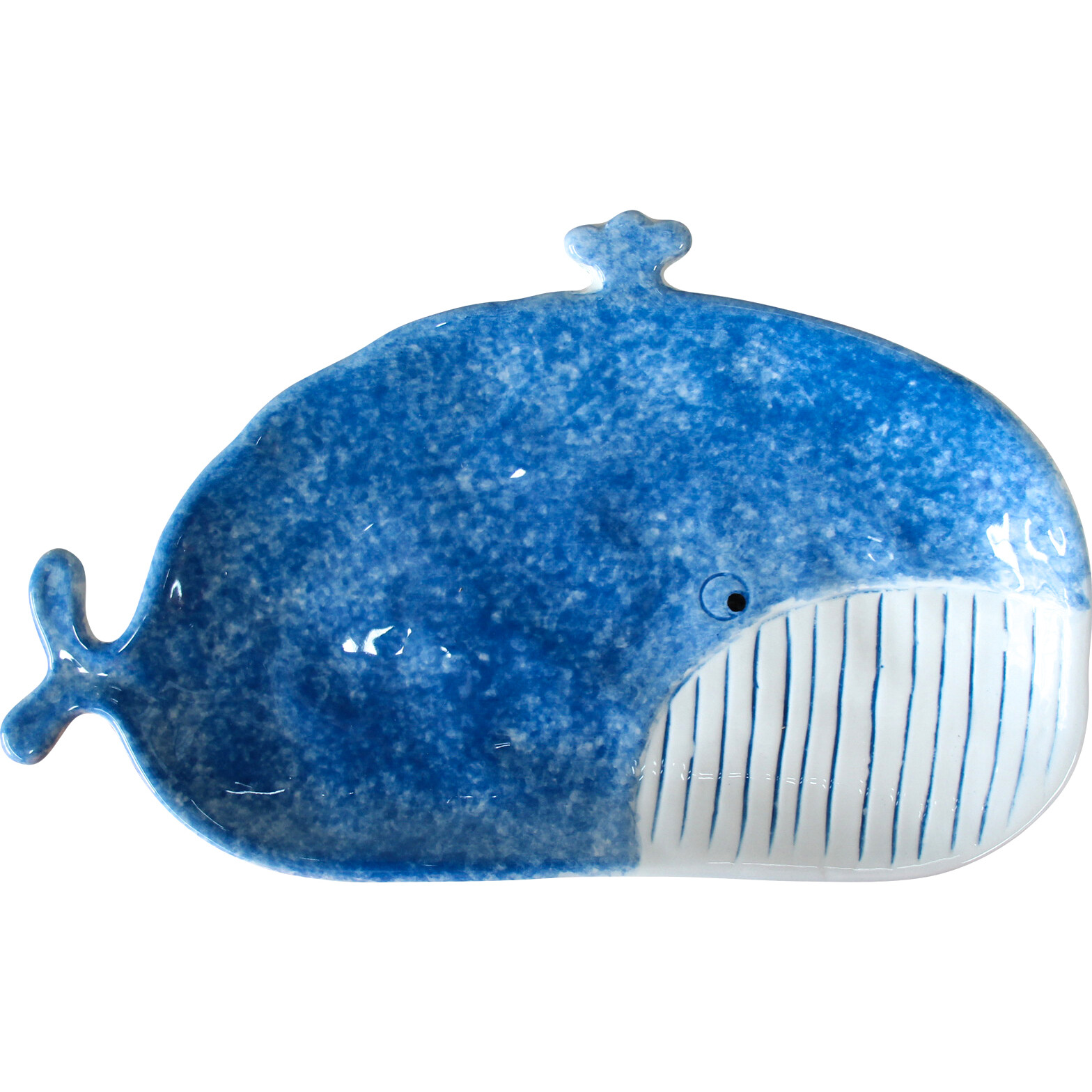 Whale Plate Moby Blue