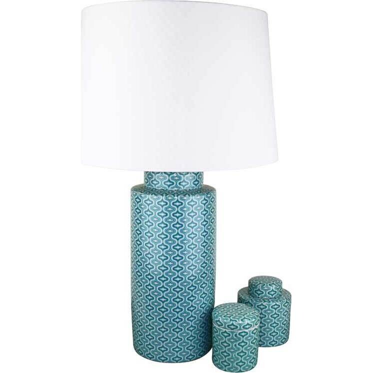 Lamp Teal Ogee